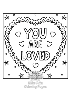 Printable Inspirational Word coloring sheet for preschoolers