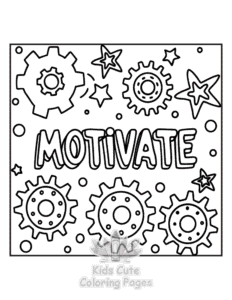 Simple Inspirational Word coloring page for toddlers