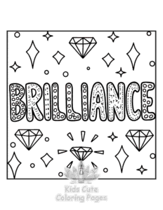 Simple Inspirational Word coloring page for toddlers