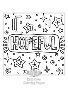 Free Inspirational Word coloring pages to print at home