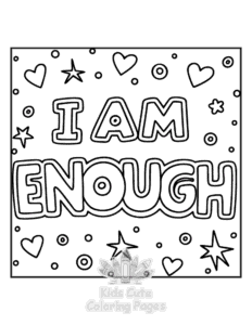 Free printable Inspirational Word coloring page for kids