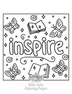 Simple Inspirational Word coloring page for toddlers