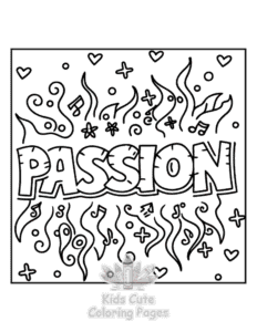 Easy Inspirational Word coloring sheet for young children