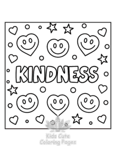 Inspirational Word coloring page for girls, free to print