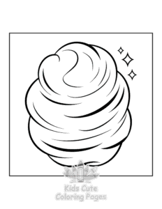 Simple Japanese Food coloring page for toddlers