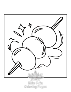 Free printable Japanese Food coloring page for kids