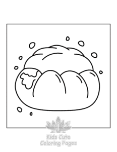 Japanese Food coloring page for boys, printable at home