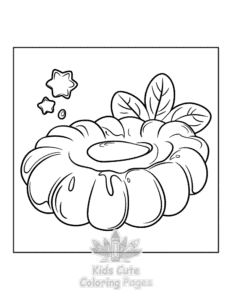 Simple Japanese Food coloring page for toddlers