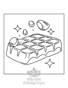 Simple Japanese Food coloring page for toddlers
