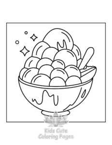Free printable Japanese Food coloring page for kids