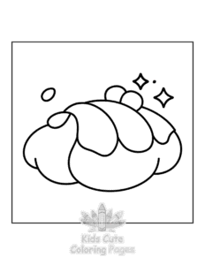 Printable Japanese Food coloring sheet for preschoolers