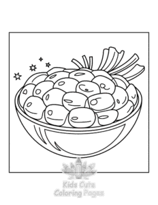 Free printable Japanese Food coloring page for kids