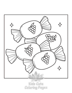 Simple Japanese Food coloring page for toddlers