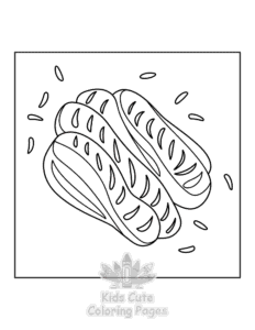 Free printable Japanese Food coloring page for kids