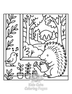 Printable Kind Hearts coloring sheet for preschoolers