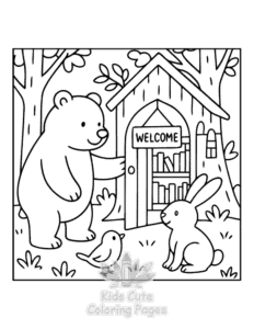 Kind Hearts coloring page for classroom activities