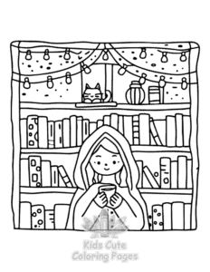 Free Lazy Day with Cat coloring pages to print at home