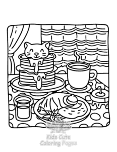 Lazy Day with Cat coloring page for boys, printable at home