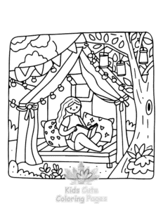 Free Lazy Day with Cat coloring pages to print at home