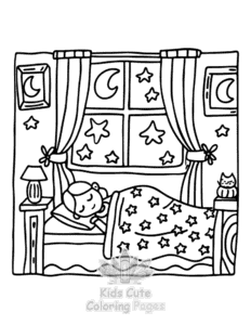 Free printable Lazy Day with Cat coloring page for kids