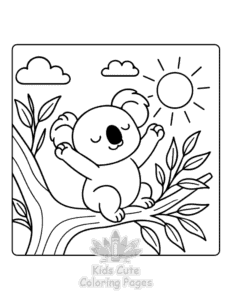 Lazy Days coloring page for classroom activities