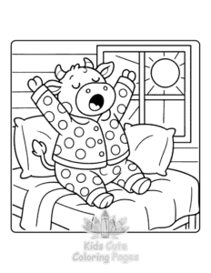 Lazy Days coloring page for classroom activities