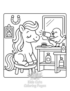 Lazy Days coloring page for classroom activities