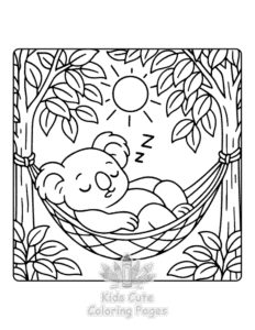 Easy Lazy Days coloring sheet for young children