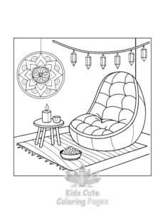 Little Corner coloring page for girls, free to print