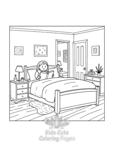 Easy Little Corner coloring sheet for young children