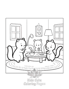 Free printable Little Corner coloring page for kids