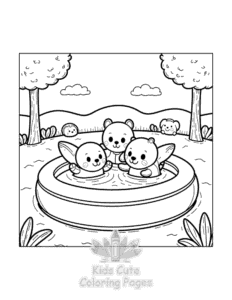 Simple Little Corner coloring page for toddlers