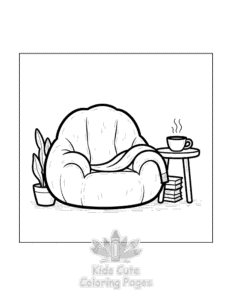 Simple Little Corner coloring page for toddlers