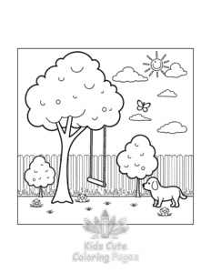 Little Corner coloring page for classroom activities