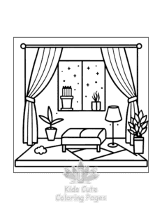 Little Corner coloring page for girls, free to print