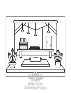 Little Corner coloring page for classroom activities