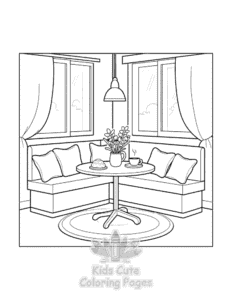 Free printable Little Corner coloring page for kids