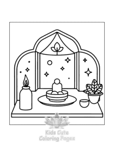 Little Corner coloring page for classroom activities
