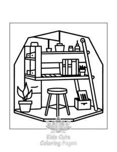 Easy Little Corner coloring sheet for young children