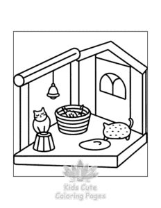 Free printable Little Corner coloring page for kids