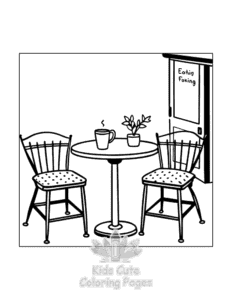 Simple Little Corner coloring page for toddlers