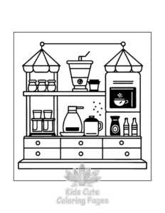 Printable Little Corner coloring sheet for preschoolers