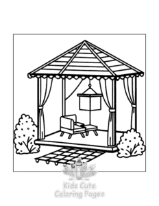 Simple Little Corner coloring page for toddlers