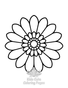 Printable Mandala for Little Minds coloring sheet for preschoolers