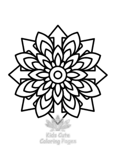 Free Mandala for Little Minds coloring pages to print at home