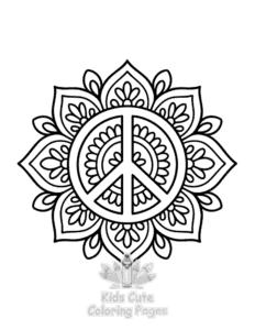 Simple Mandala for Little Minds coloring page for toddlers