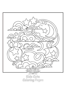 Mandala Nature coloring page for classroom activities