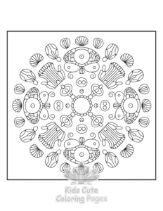 Mandala Nature coloring page for classroom activities
