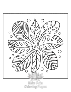 Mandala Nature coloring page for girls, free to print