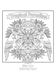 Mandala Nature coloring page for boys, printable at home
